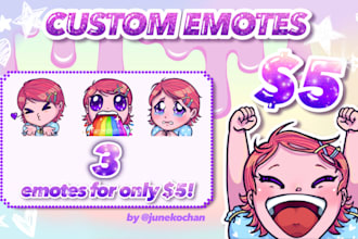 make 3 emotes for just 5 dollars