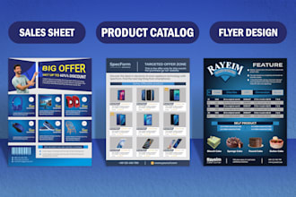 design sales sheet, flyer, sell sheet, product catalog design