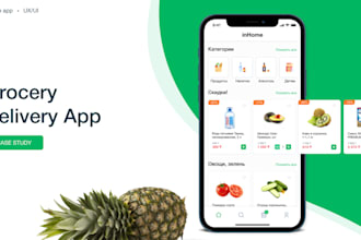 develop grocery delivery app android, IOS and web