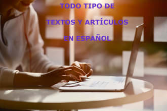 write the content you need in spanish