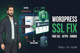 install a free SSL certificate and fix wordpress SSL errors