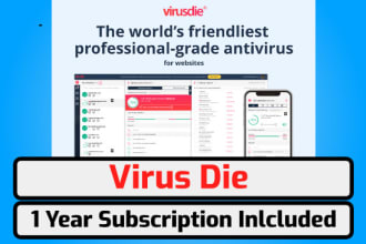 provide a virus die subscription for one year to secure your website