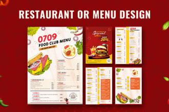 do menu design restaurant digital menu or food menu design