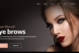 the design skin care, makeup, massage salon, and spa website