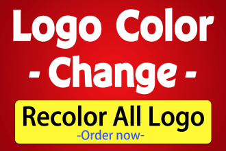 change logo color to gold, white, black any color you want, recolor icon, text