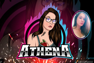 design twitch logo mascot avatar esport , youtube