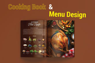 design attractive digital menu and cooking book