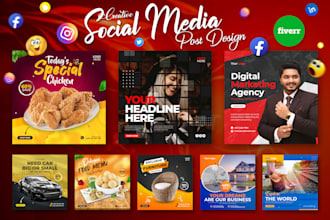 design creative social media post, banner ads design