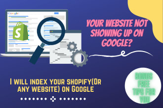 index shopify website on google or any website on search engine