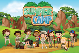 create children illustrations and children book cover