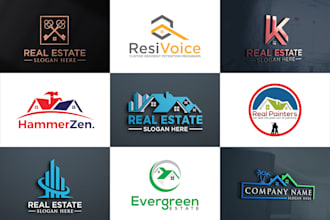 do property mortgage construction real estate logo design