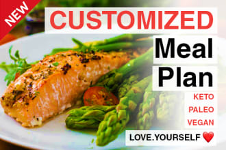 make customized meal plan to lose or gain  weight