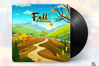 design cartoon illustrative album or single cover art
