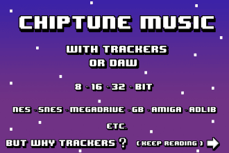 make 8 or 16 bit chiptune music with trackers or daw