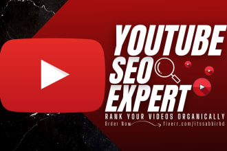 be your best youtube video SEO expert and channel manager