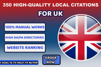 do 350 top UK local citations and directories  for local seo