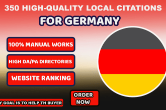 do high quality only german 350 citations for german local business SEO