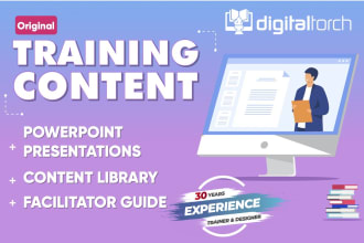 create custom training presentations  for courses