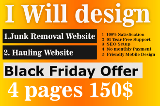 do junk removal, hauling website for your business