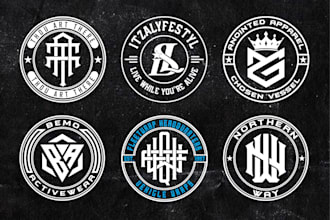 do premium monogram logo design and initial letter, apparel