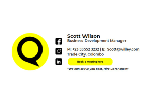 create modern stationery design, email signature, business card