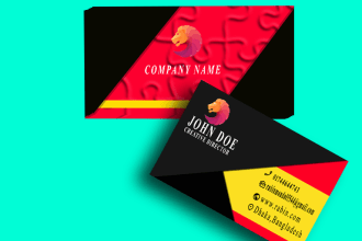 business card design with tow concepts