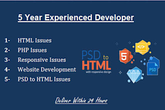 do web development and fix html, css, php, issues
