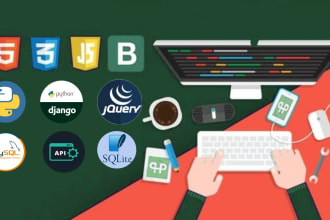 creat responsive website in HTML, CSS, javascript, and django for you