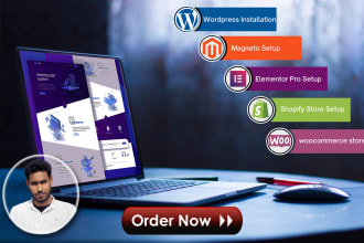 create wordpress websites, configure theme and premium plugins