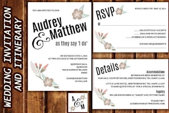 design invitations and itinerary for you
