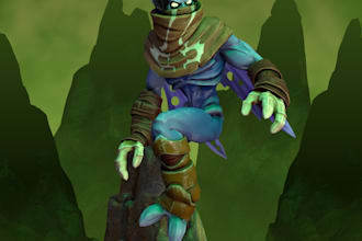 do a stylized 3d character for video games