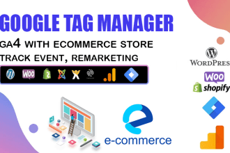 setup google analytics 4 via g tag manager and track ecommerce events