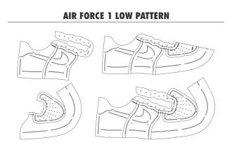 make you an air force 1 low shoe pattern