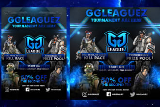 create awesome esport flyer for event twitch, game tournament
