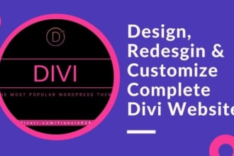 create and customize responsive wordpress website with divi theme and builder