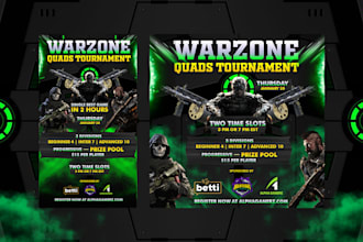 design best trendy gaming flyer and esport flyer in one day