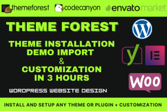 do themeforest wordpress theme installation, demo import