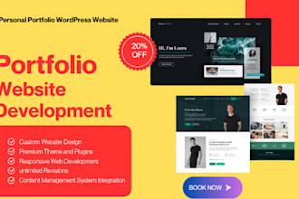 build a wordpress personal portfolio business website in 24 hours