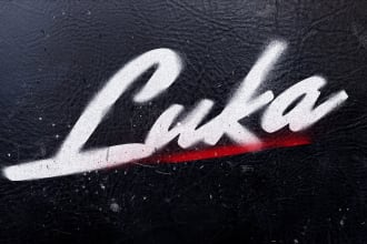 do realistic spray or bleed paint effect on text or logo