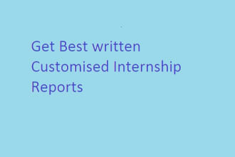 write your internship report