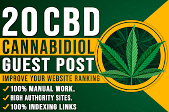 build high quality dofollow white hat SEO cbd marijuana guest post backlinks