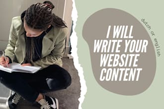 write your dutch or english website content