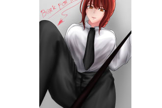 draw any anime manga fanart illustration