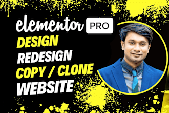 design, redesign, duplicate or copy clone website using elementor pro