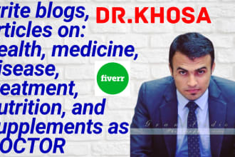 write medical blogs and health articles as doctor