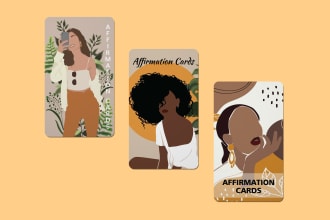 design printable affirmation and motivational cards for your business