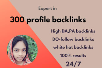 build 300 dofollow seo profile backlinks,link building