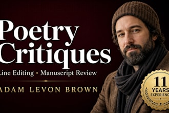 line edit and refine your poems with 11 years experience