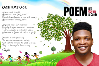 write, design a poem cover card book story christian poetry
