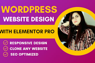 design wordpress website with elementor pro